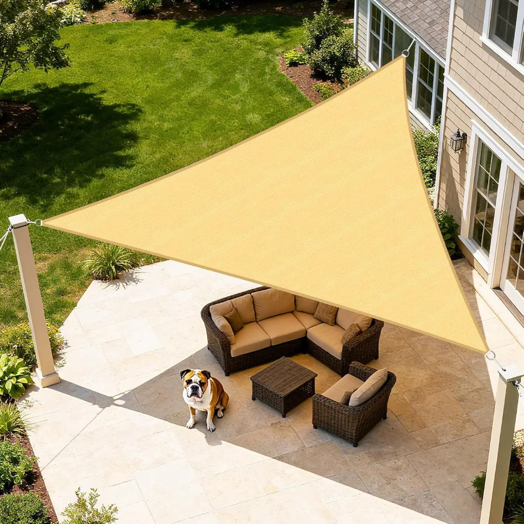 HDPE Triangle Shade Sail – 98% UV Protection