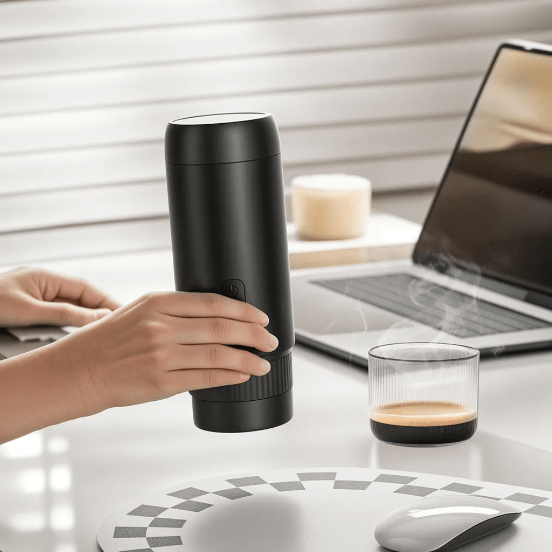 2 - in - 1 Portable Coffee Machine – Capsule & Ground | Rechargeable Espresso Maker - Eaze Mart