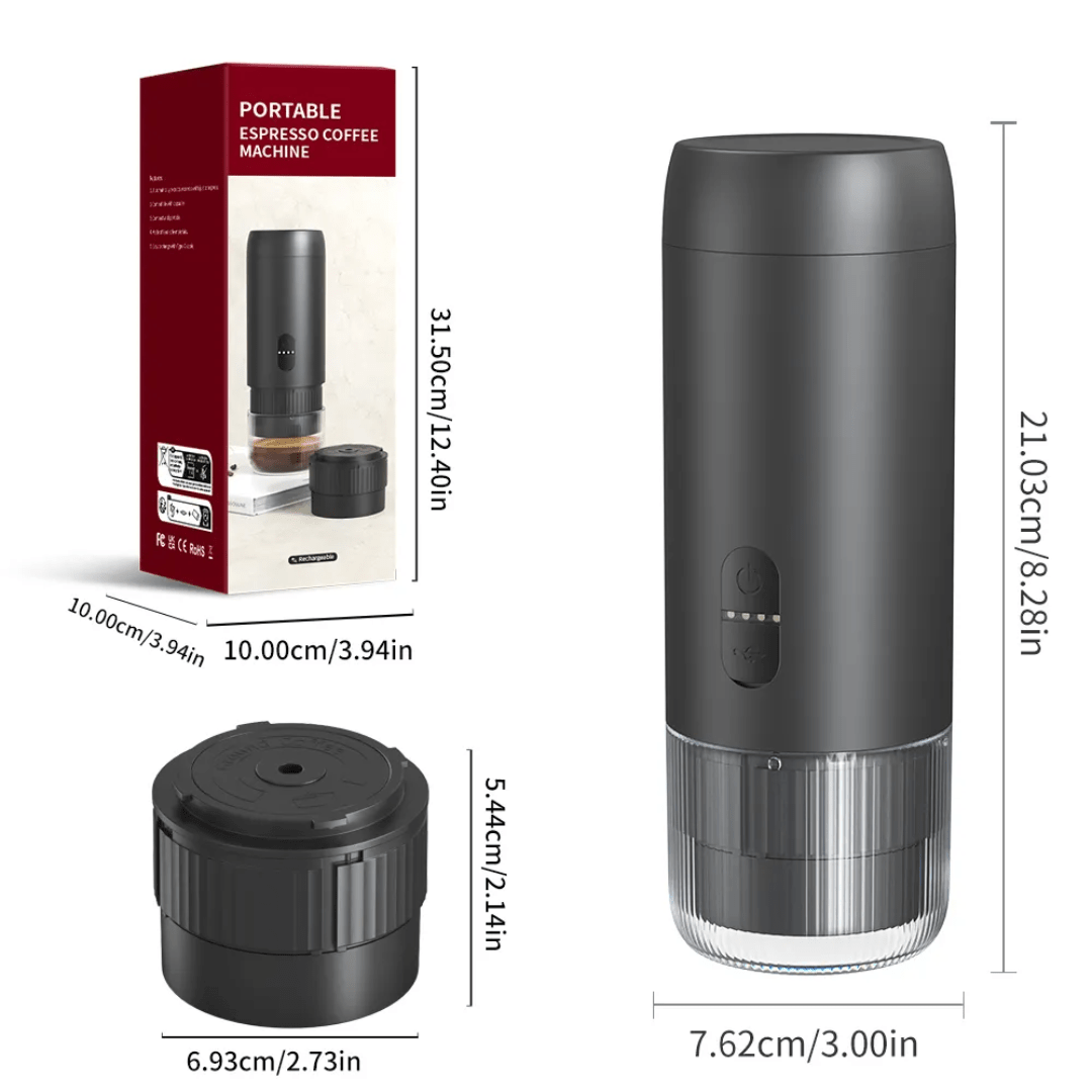 2 - in - 1 Portable Coffee Machine – Capsule & Ground | Rechargeable Espresso Maker - Eaze Mart