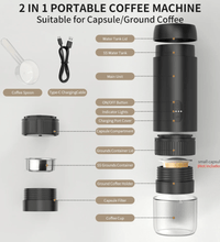 2 - in - 1 Portable Coffee Machine – Capsule & Ground | Rechargeable Espresso Maker - Eaze Mart