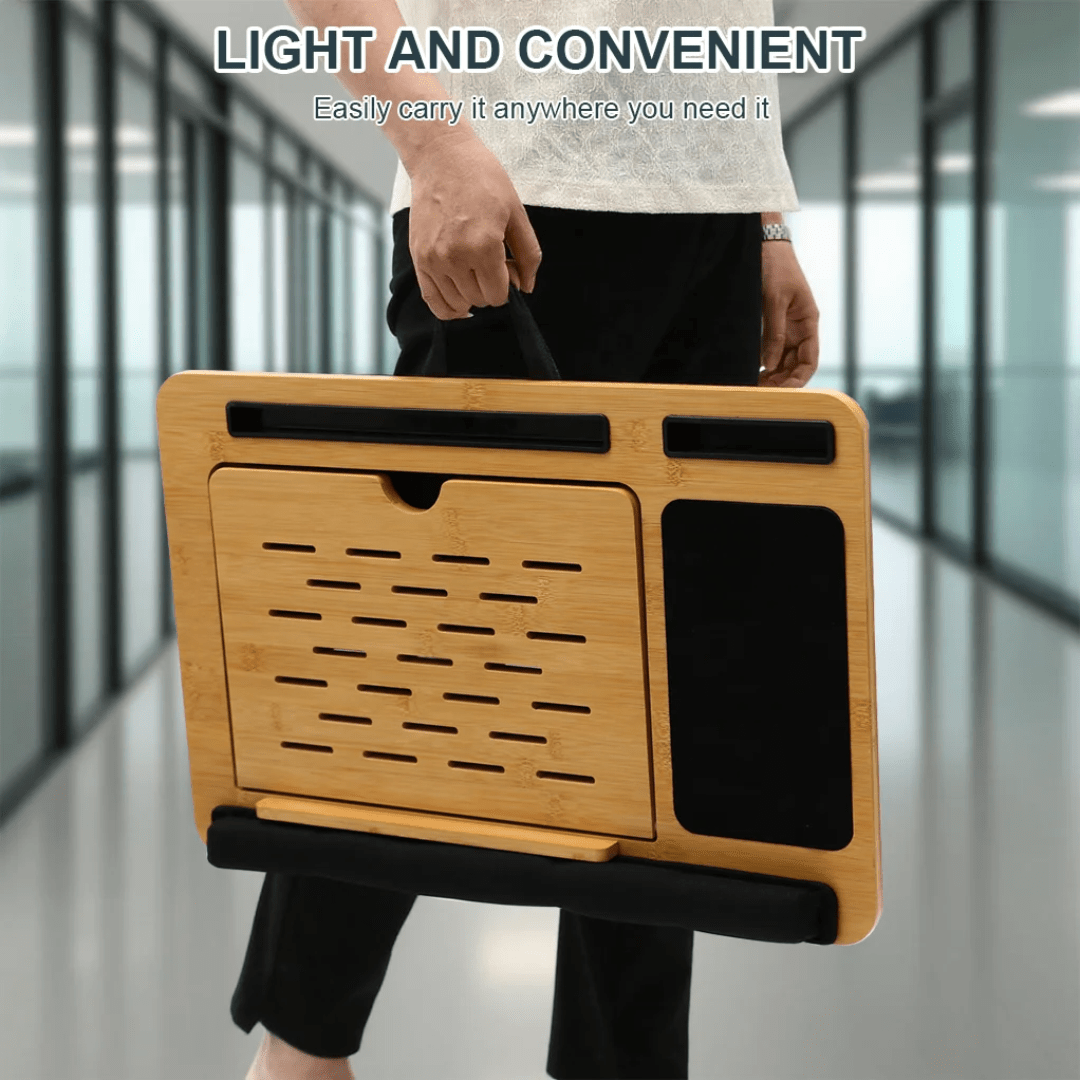 Bamboo Portable Laptop Desk - Eaze Mart