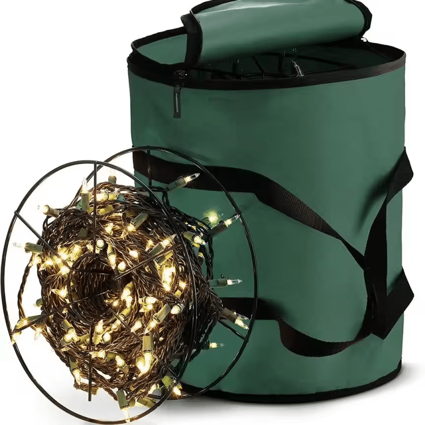 Christmas Lights Storage Bag – Heavy Duty Oxford | Dust - Free Holiday Storage - Eaze Mart