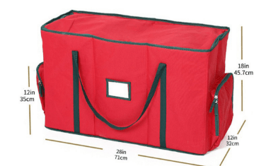 Christmas Ornament Organizer – 5 Trays with Dividers & Extra Pockets - Eaze Mart