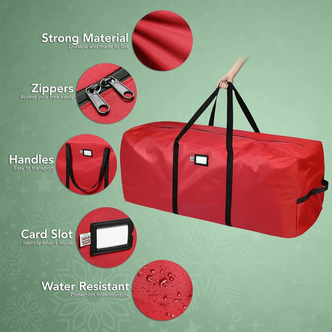 Christmas Tree Storage Bag – Heavy Duty Oxford | Waterproof & Tear Resistant - Eaze Mart