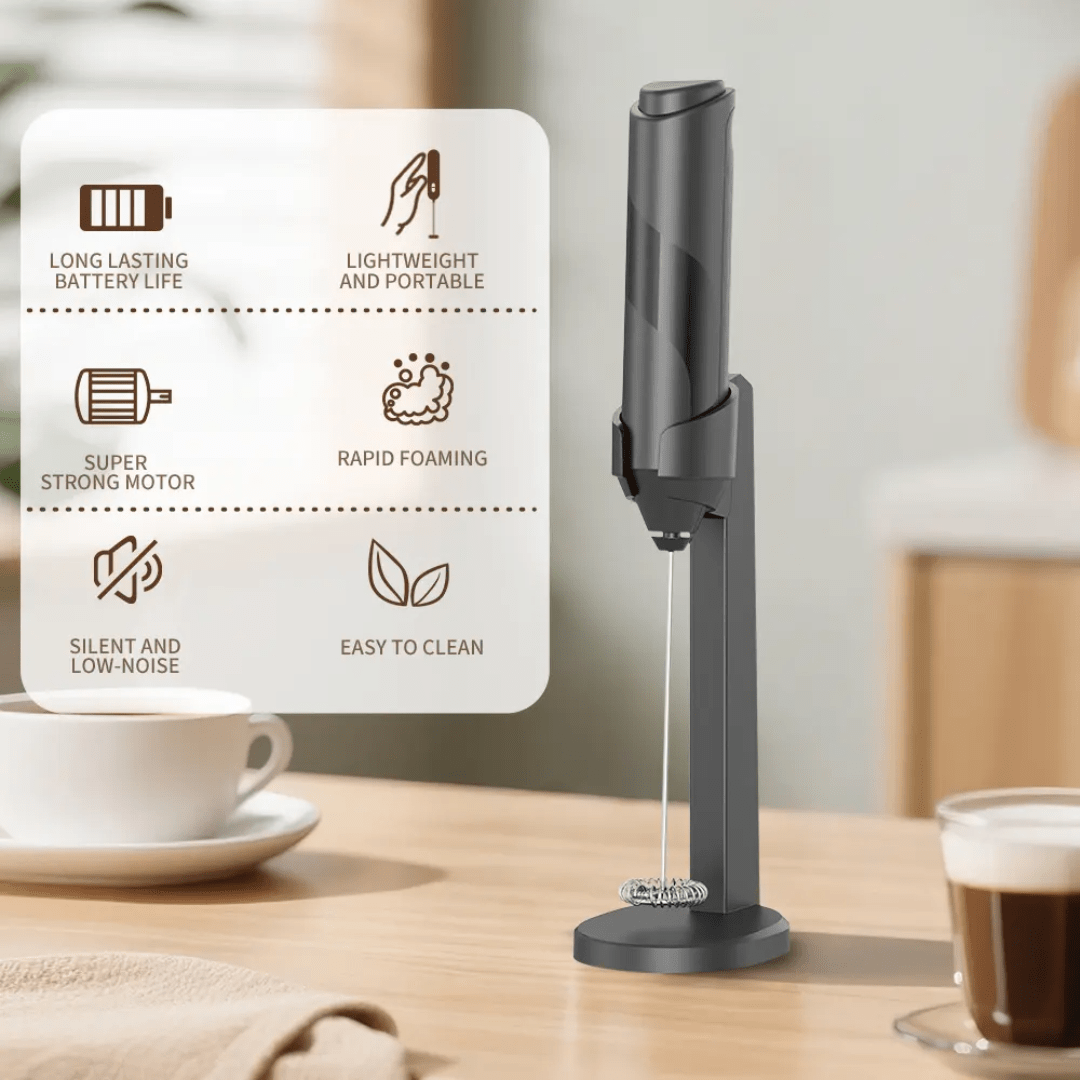 Electric Milk Frother – Battery Operated Handheld Foam Maker - Eaze Mart