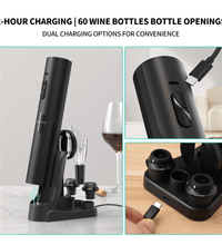 Electric Wine Opener Gift Set – Full Kit with Stoppers, Pourer, Foil Cutter & Pump - Eaze Mart