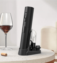 Electric Wine Opener Gift Set – Full Kit with Stoppers, Pourer, Foil Cutter & Pump - Eaze Mart