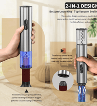 Electric Wine Set – Full Kit with Stoppers, Pourer, Foil Cutter & Pump - Eaze Mart