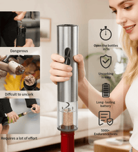 Electric Wine Set – Full Kit with Stoppers, Pourer, Foil Cutter & Pump - Eaze Mart