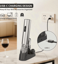 Electric Wine Set – Full Kit with Stoppers, Pourer, Foil Cutter & Pump - Eaze Mart