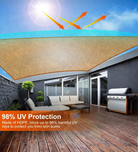 HDPE Rectangle Shade Sail – 98% UV Protection - Eaze Mart