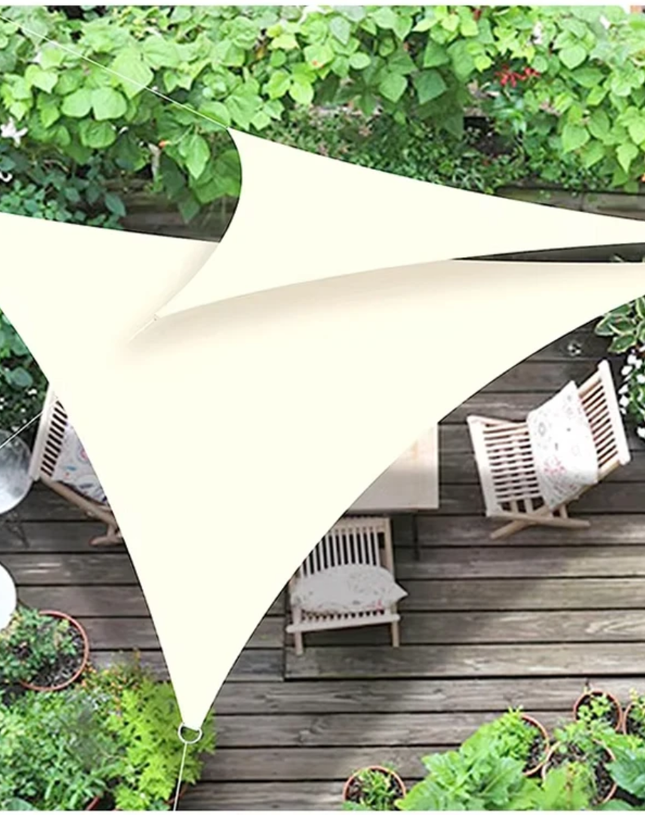 HDPE Triangle Shade Sail – 98% UV Protection - Eaze Mart
