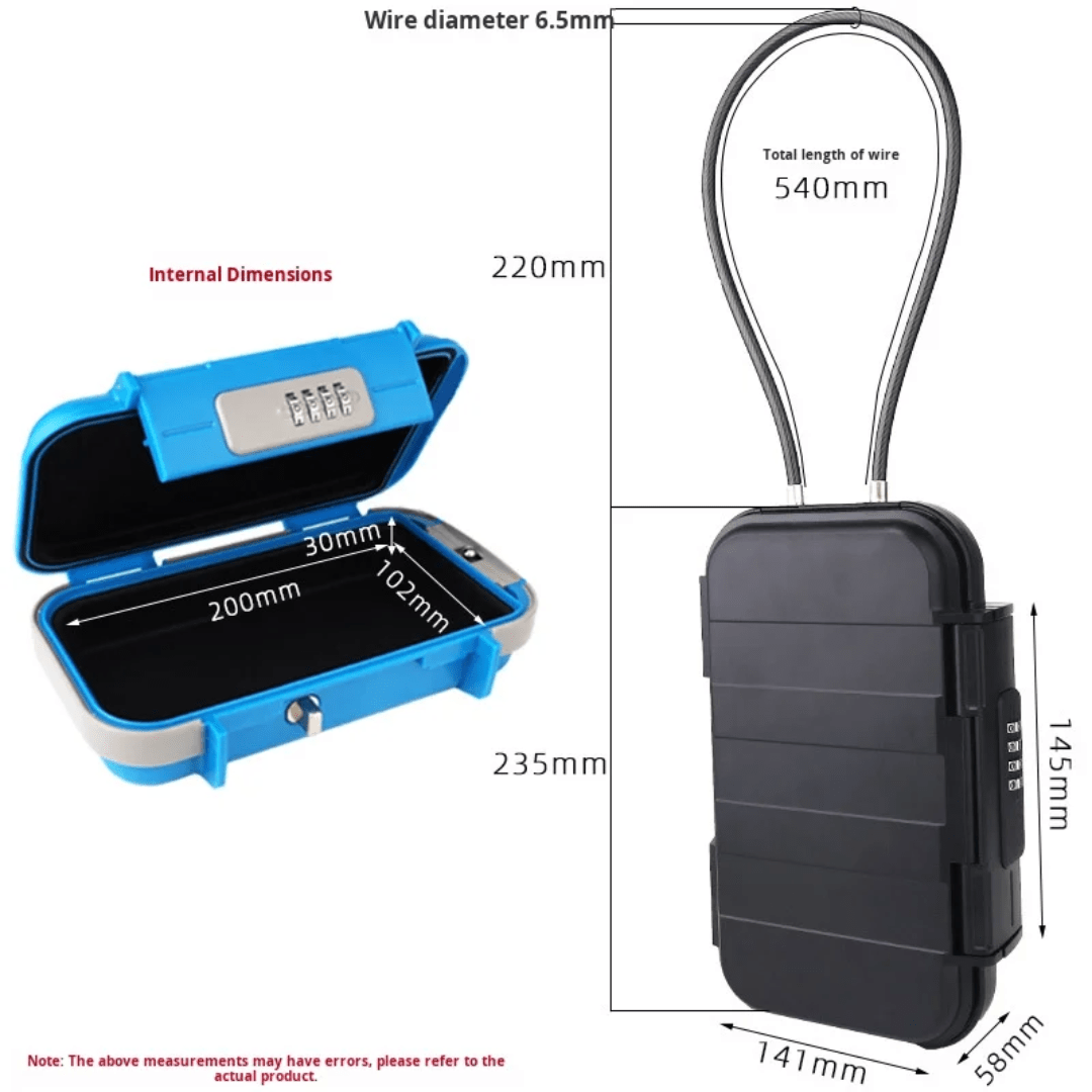 Portable Safe Lock Box – Waterproof Storage with Combination Lock - Eaze Mart