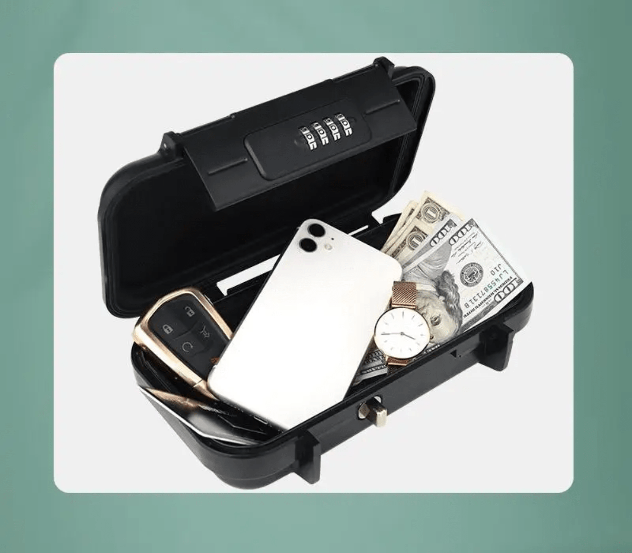 Portable Safe Lock Box – Waterproof Storage with Combination Lock - Eaze Mart