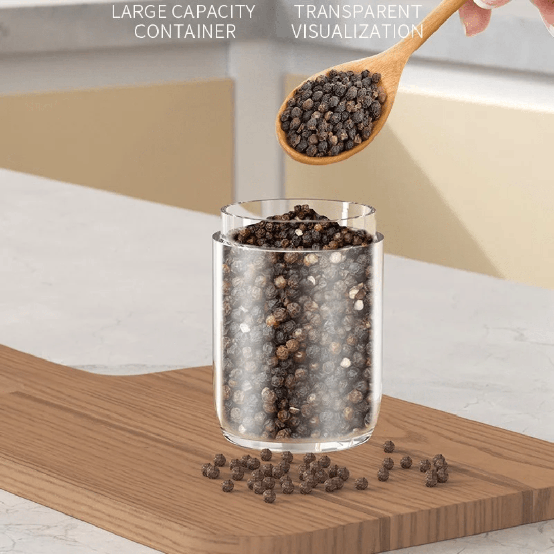 Rechargeable Electric Grinder Set – Black & White, Adjustable Coarseness (2pcs) - Eaze Mart