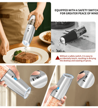 Rechargeable Electric Salt & Pepper Grinder Set – Stainless Steel, Adjustable Coarseness (2pcs) - Eaze Mart