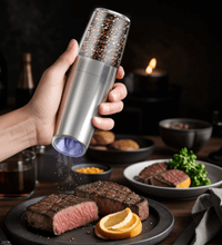 Rechargeable Electric Salt & Pepper Grinder Set – Stainless Steel, Adjustable Coarseness (2pcs) - Eaze Mart