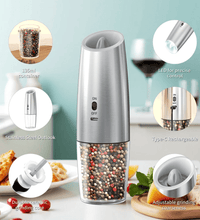 Rechargeable Electric Salt & Pepper Grinder Set – Stainless Steel, Adjustable Coarseness (2pcs) - Eaze Mart