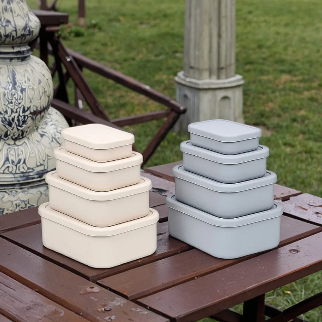 Rectangle Bento Boxes - Set of 4 - Eaze Mart