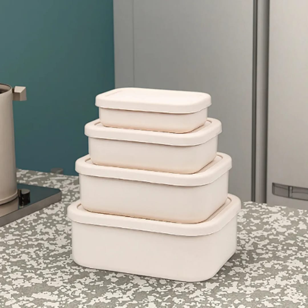 Rectangle Bento Boxes - Set of 4 - Eaze Mart