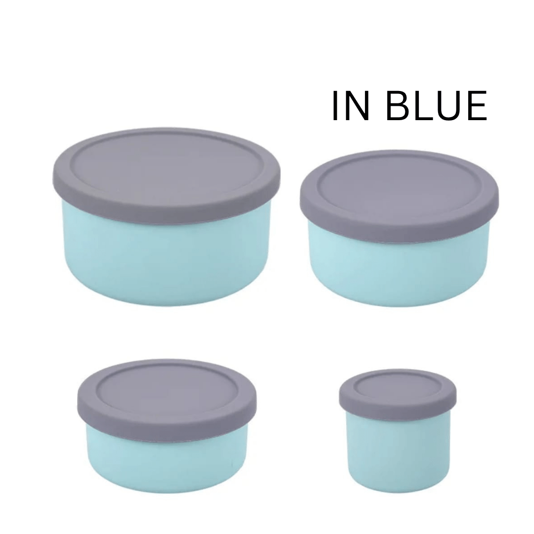 Silicone Lunch Box Set – 4 Pieces (Multiple Colors) - Eaze Mart