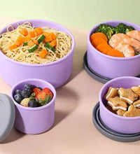 Silicone Lunch Box Set – 4 Pieces (Multiple Colors) - Eaze Mart