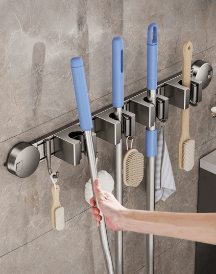 Suction Cup Bathroom Organizer Set – 4 Piece Aluminum Rack Bundle - Eaze Mart