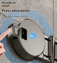 Suction Cup Mop Rack - 4 clips 5 hooks - Eaze Mart