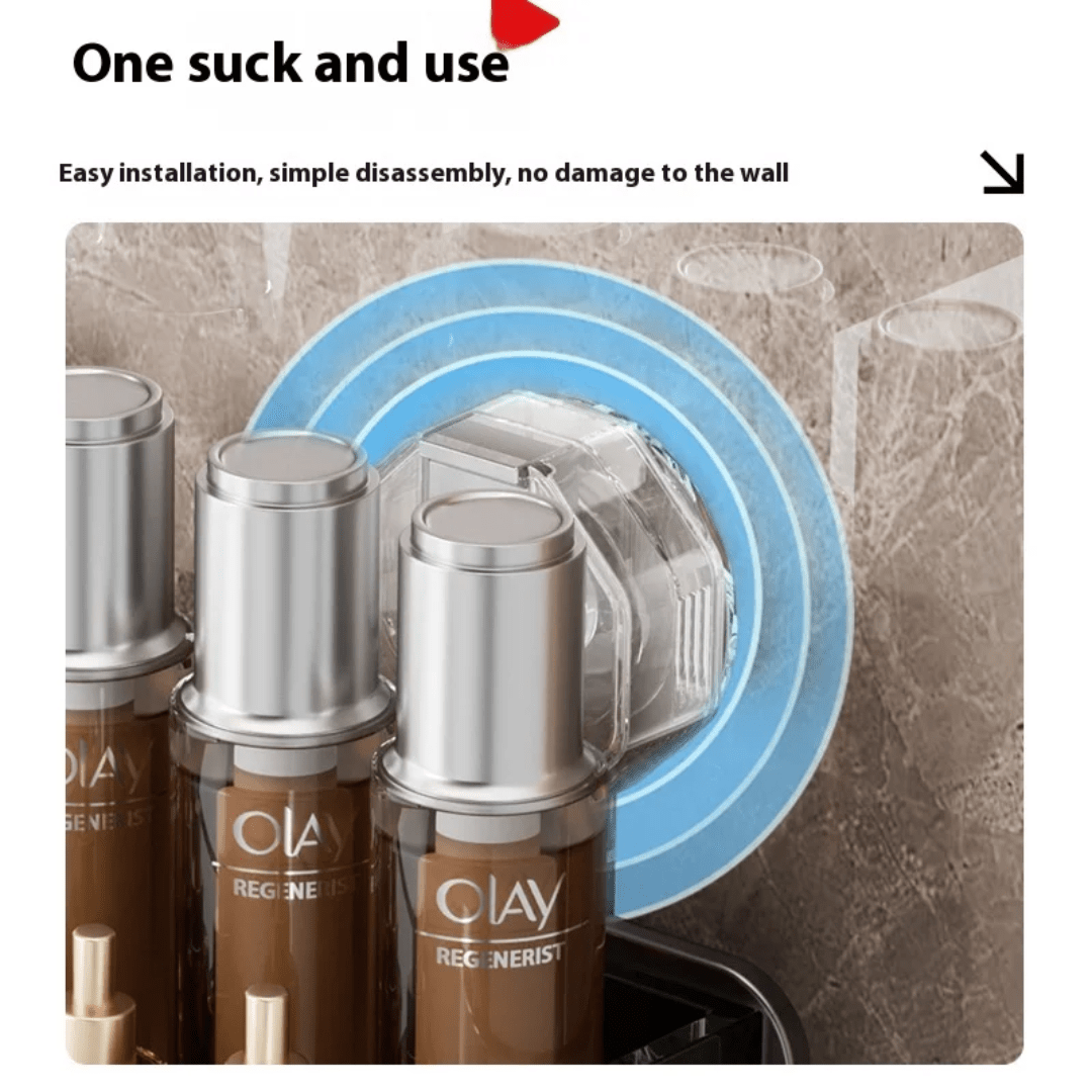 Suction Cup Storage Basket Rack - Eaze Mart