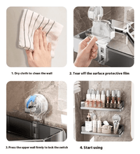 Suction Cup Storage Basket Rack - Eaze Mart