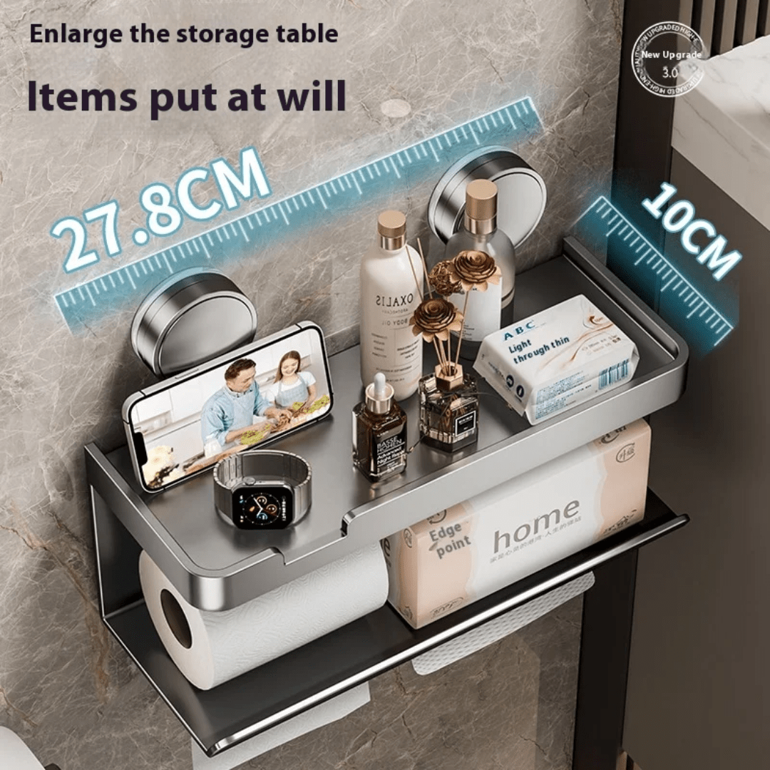 Suction Cup Tissue Holder with Shelf - Eaze Mart