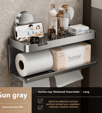 Suction Cup Tissue Holder with Shelf - Eaze Mart