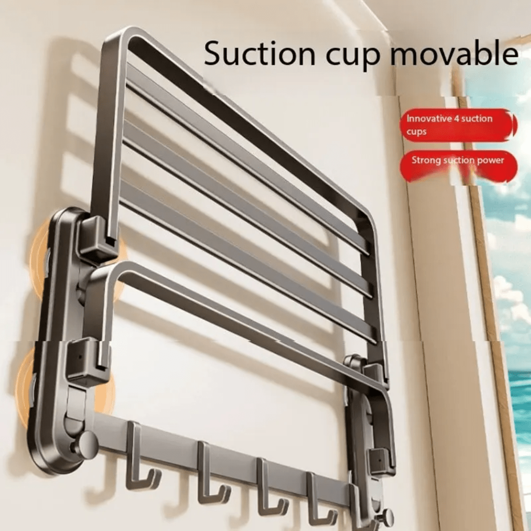 Suction Cup Towel Rack - 60cm - Eaze Mart