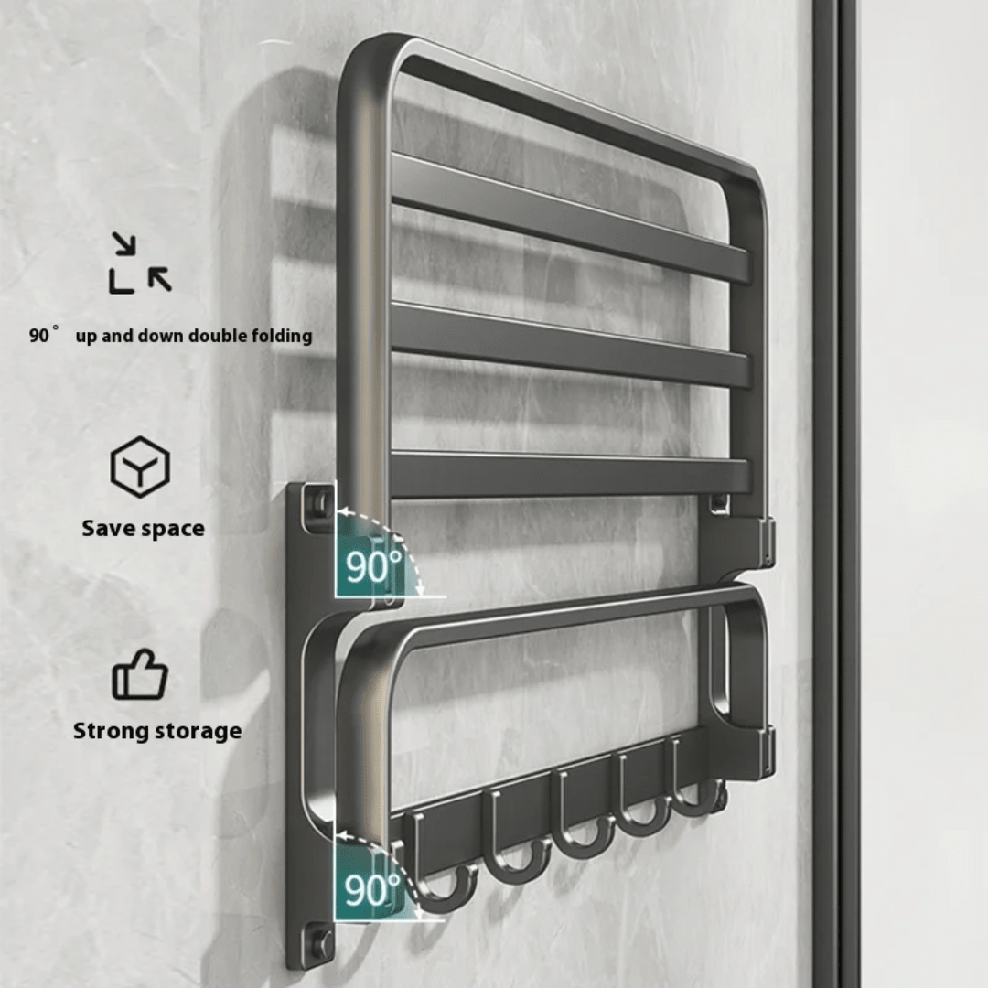 Suction Cup Towel Rack - 60cm - Eaze Mart