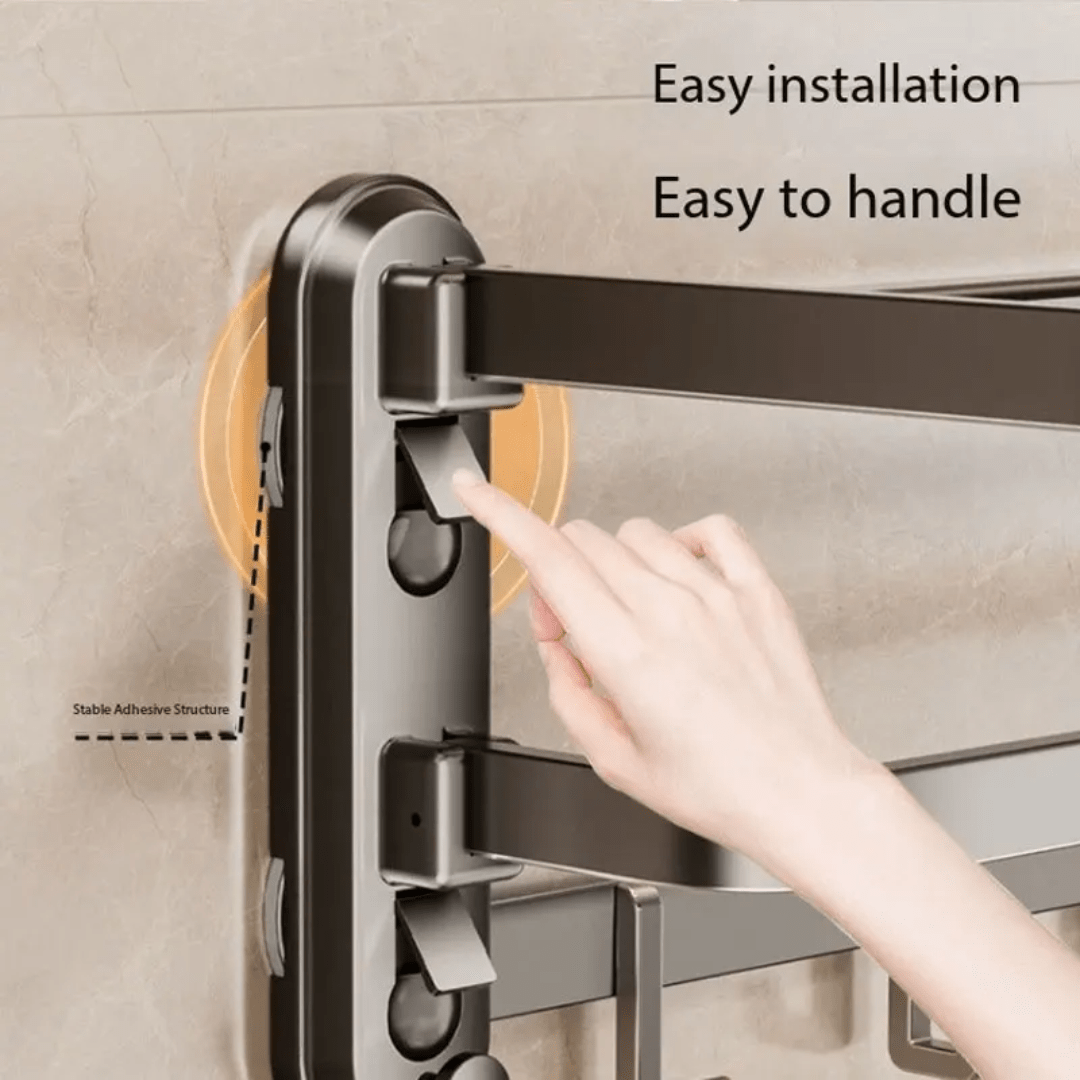 Suction Cup Towel Rack - 60cm - Eaze Mart