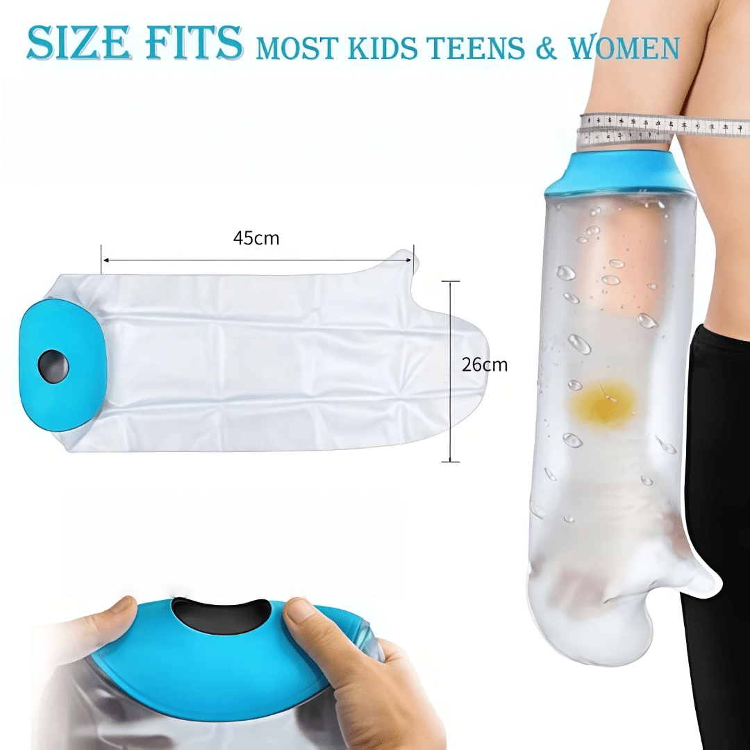 Waterproof Cast Cover – Reusable Shower & Water Activity Protector for Arm & Hand - Eaze Mart