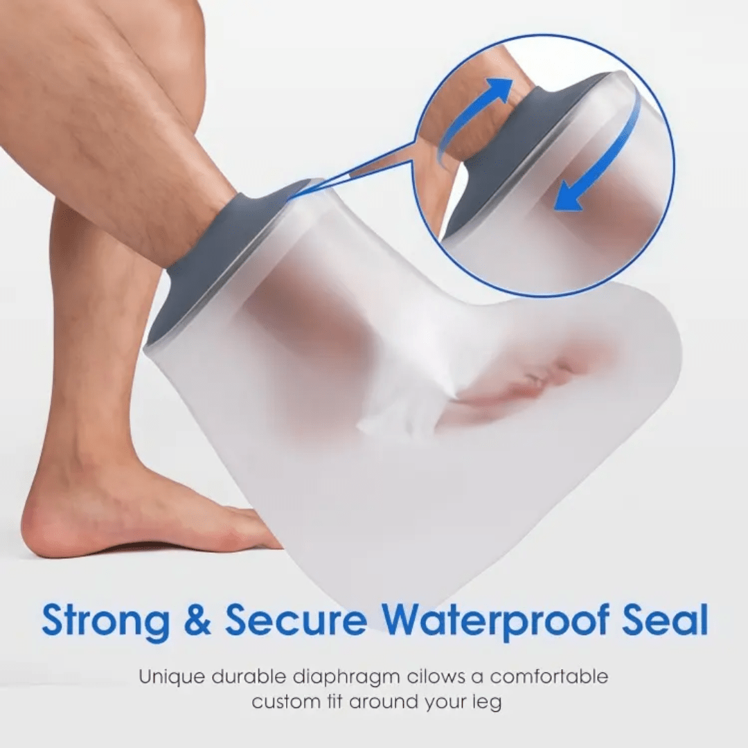 Waterproof Cast Cover – Reusable Shower & Water Activity Protector for Leg & Foot - Eaze Mart