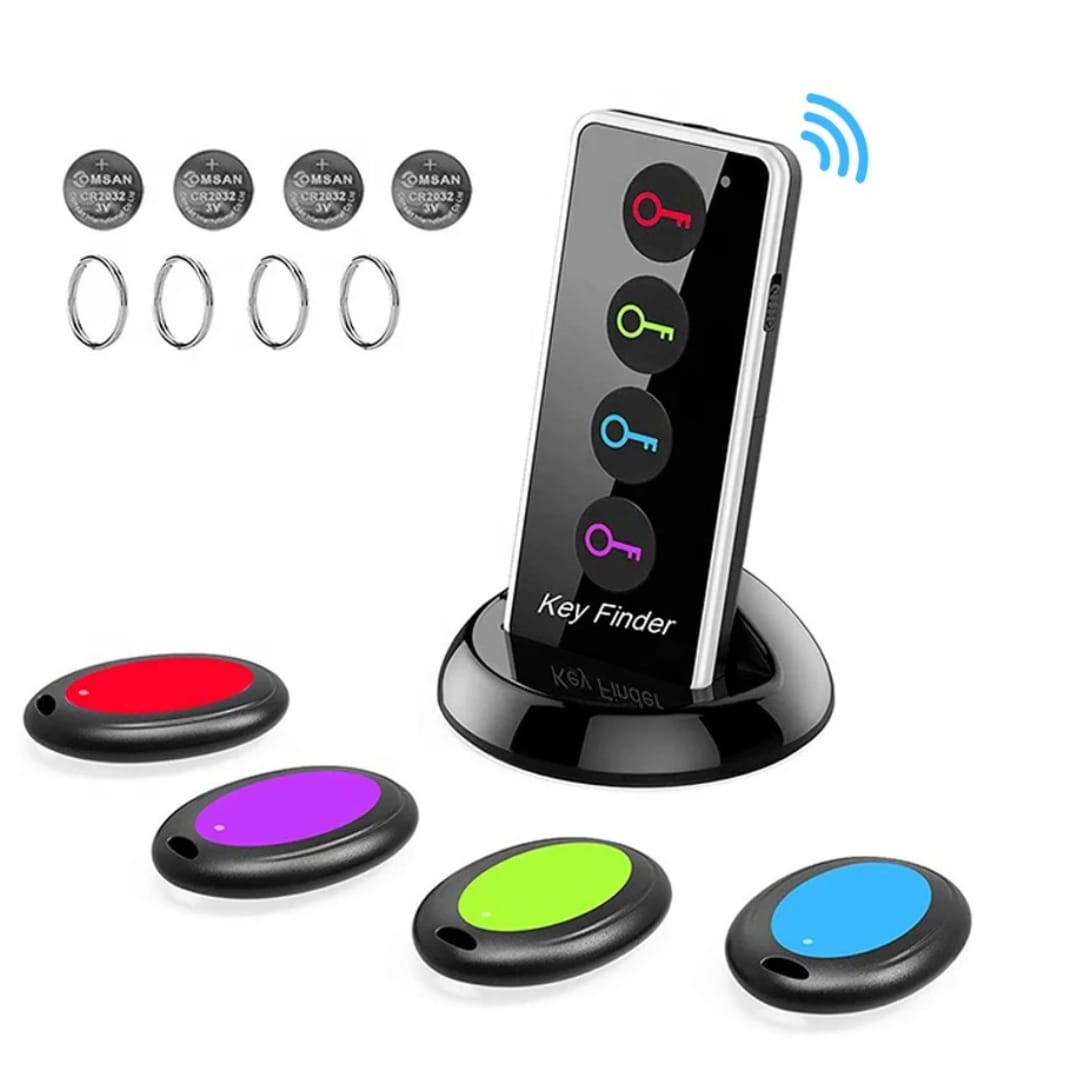 Wireless Key Finder with Remote – 4 Receivers, LED Lights & 40m Range - Eaze Mart